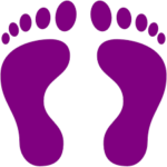 purple baby feet